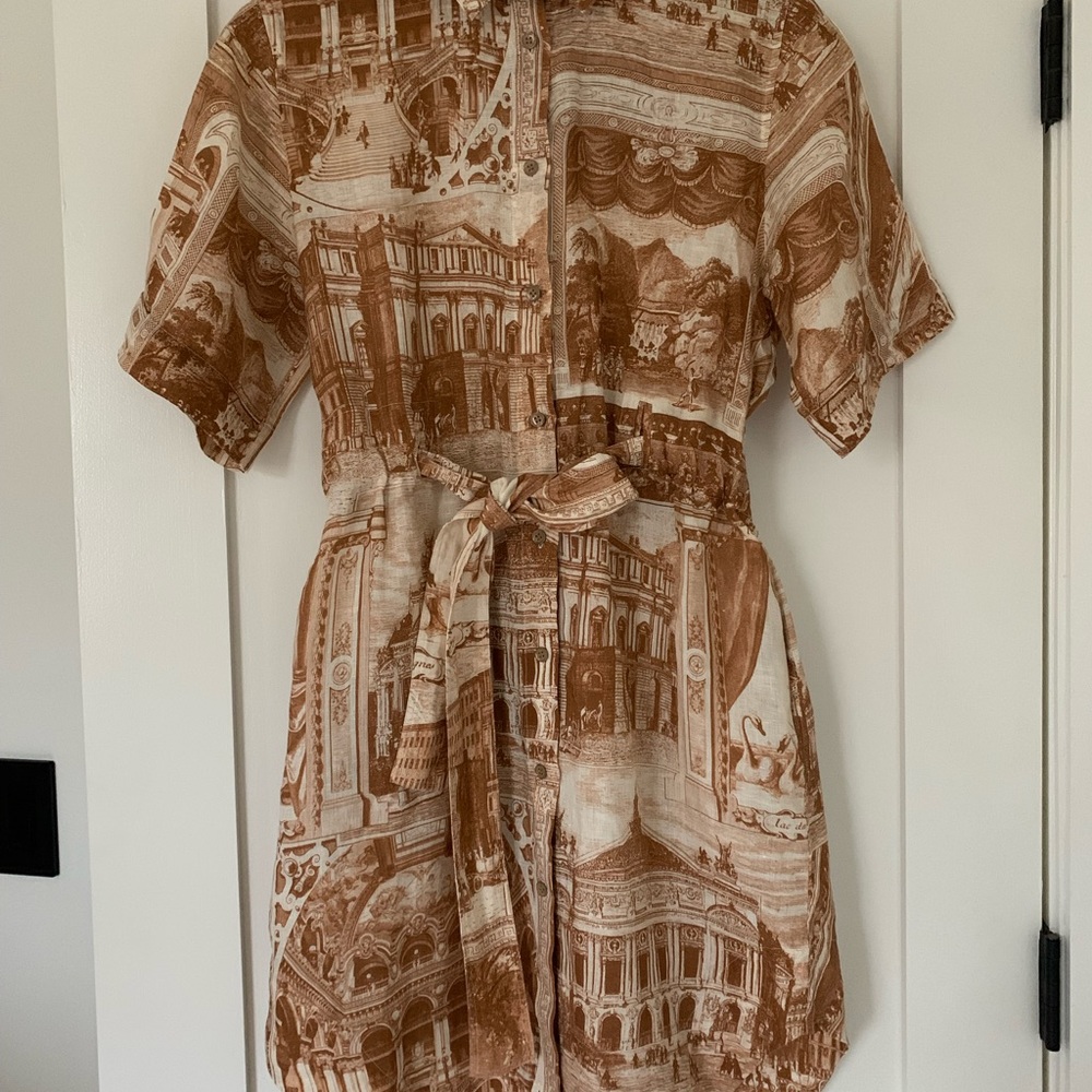 ACNE Studios - Dellah Theatre print linen dress